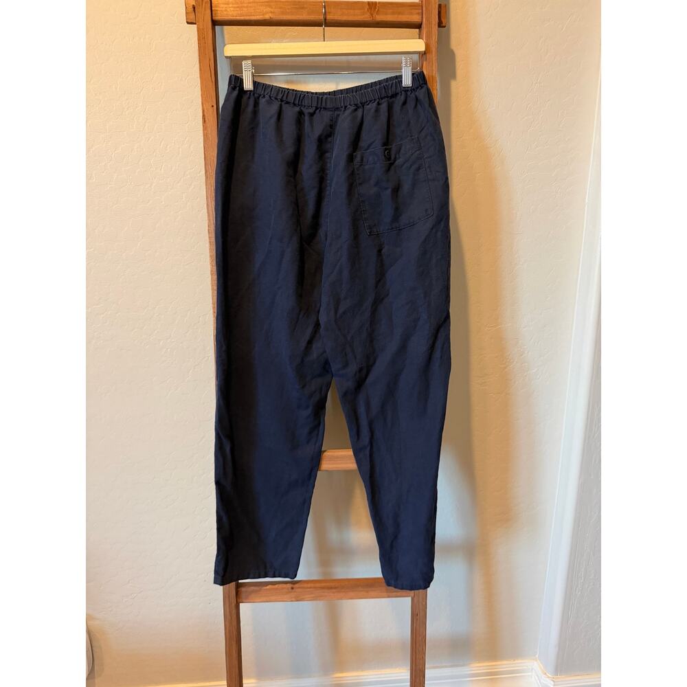 J.Crew Re-Imagined Linen Lyocell Pull-On Pants Navy Size Small - Picture 2 of 7